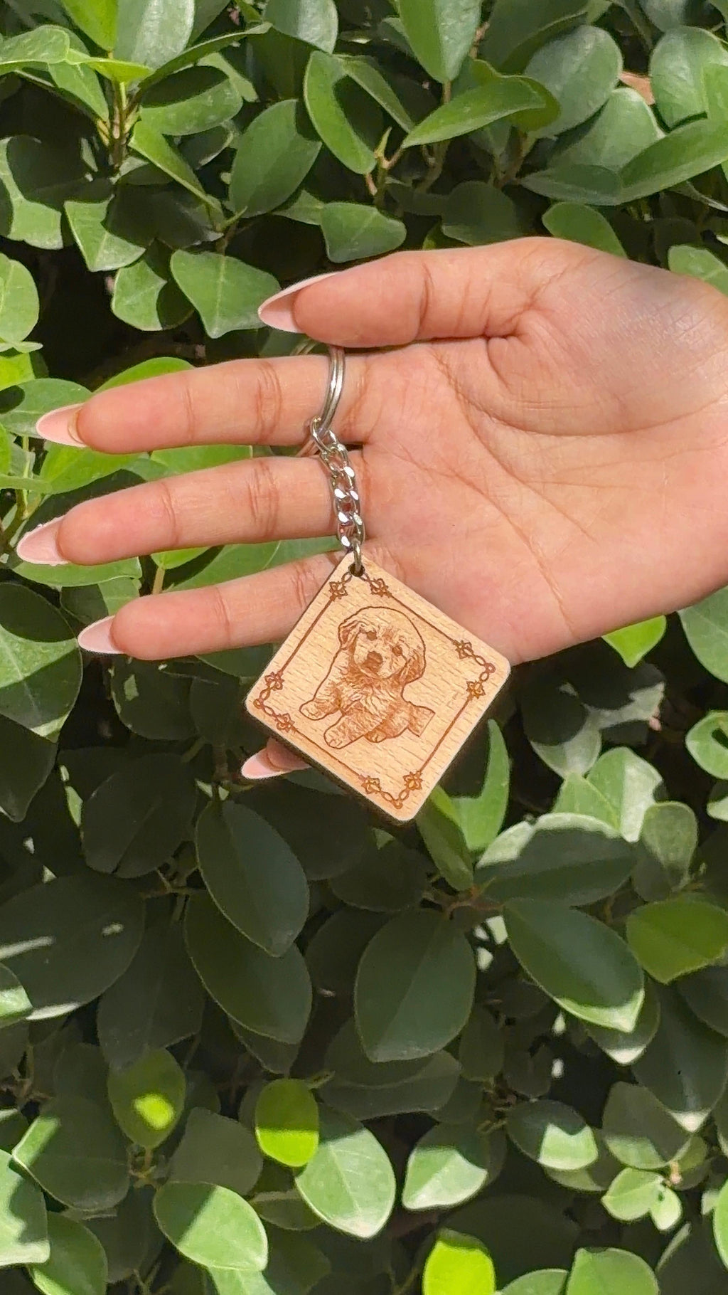 wooden keychain