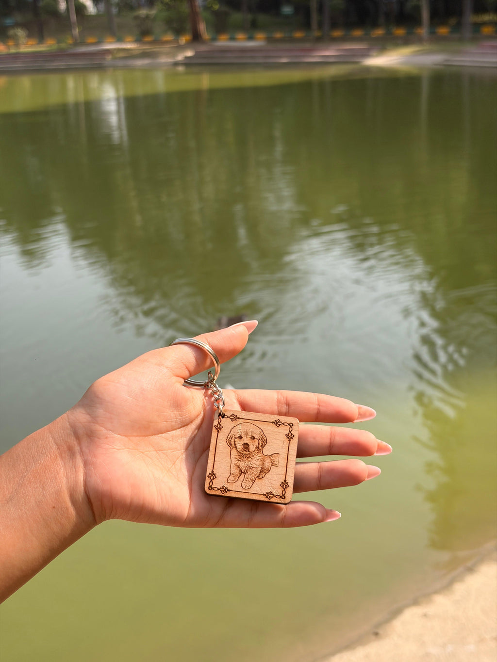 wooden keychain