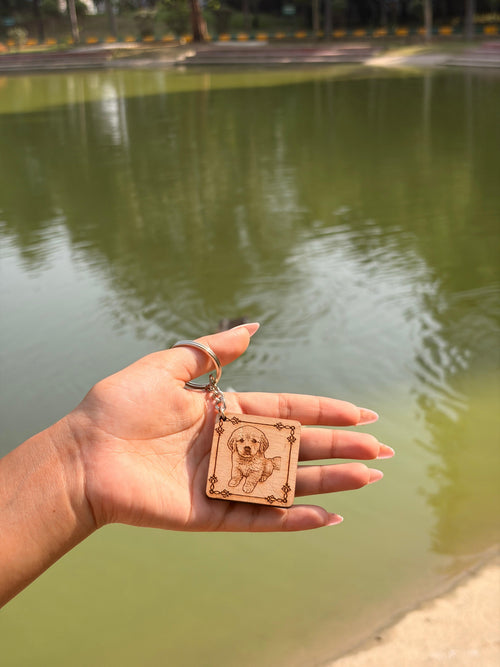 wooden keychain